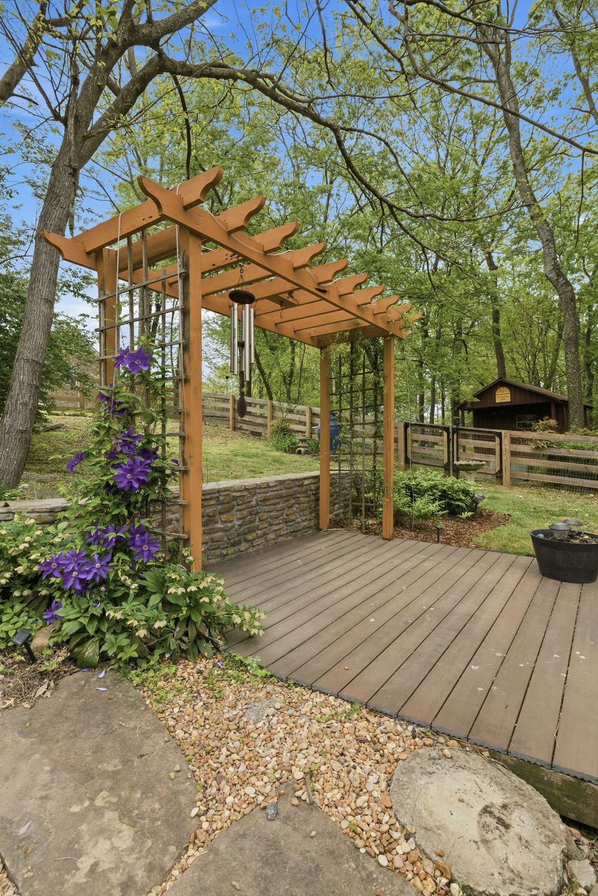 mature landscaping with a lot of perennials