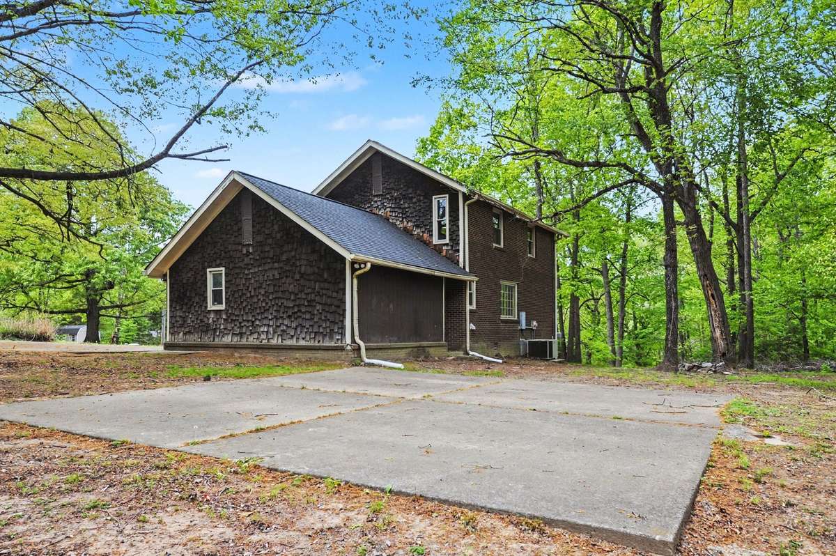 This patio space is perfect for a shed, garage, patio or even a half basketball court!