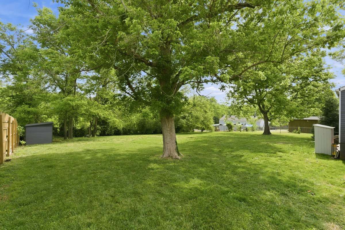 Plenty of space for adding on to the back of the house or football games.