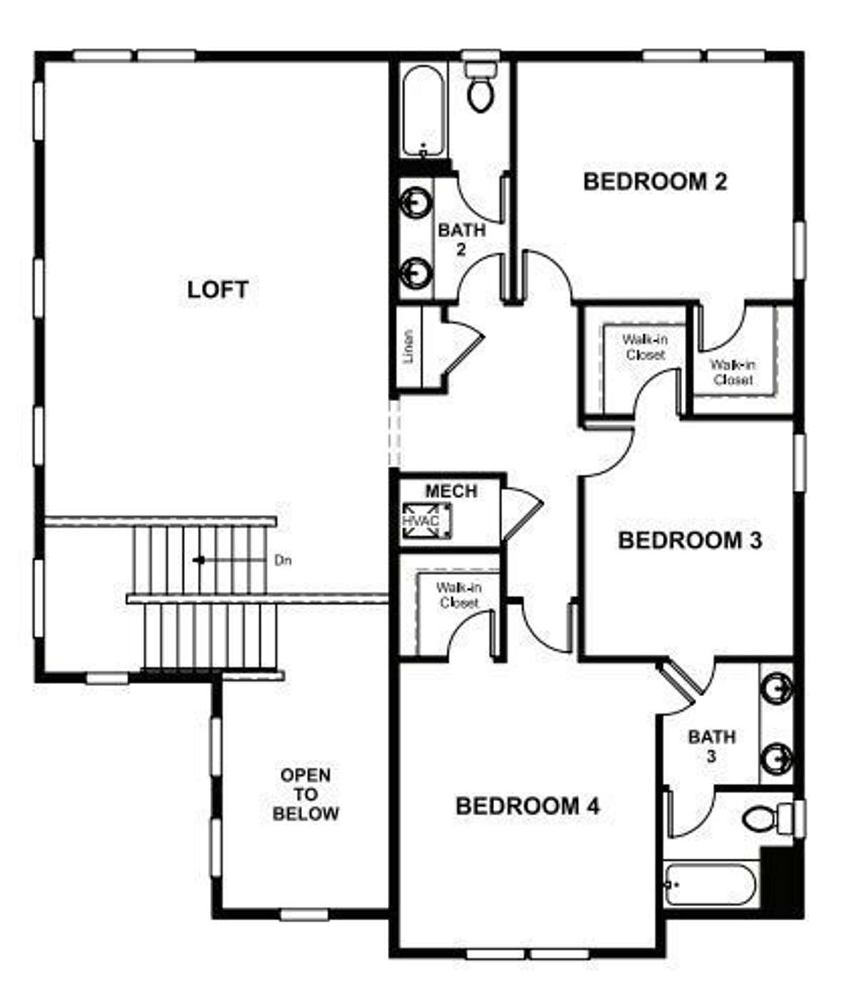 UPPER LEVEL FLOORPLAN