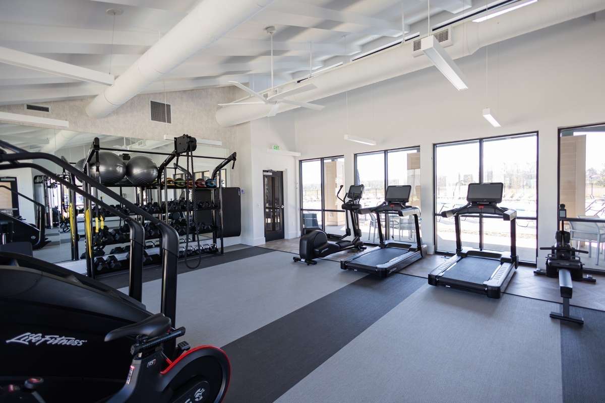 24-hour fitness center at amenity center in community!