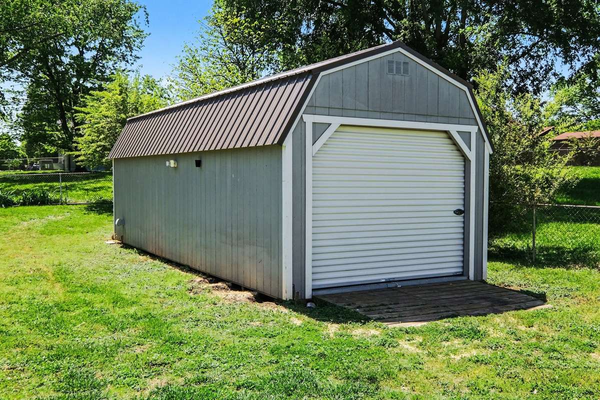 Large Storage Shed with Electricity and Rollup Door