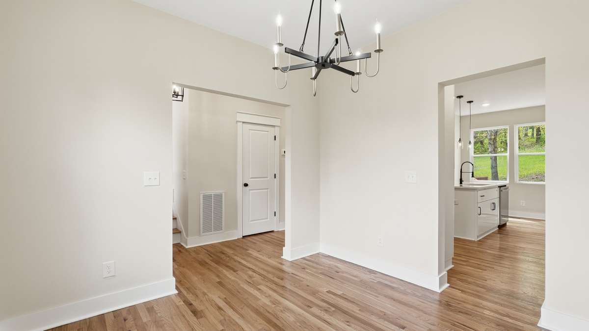 Formal dining room connected to kitchen