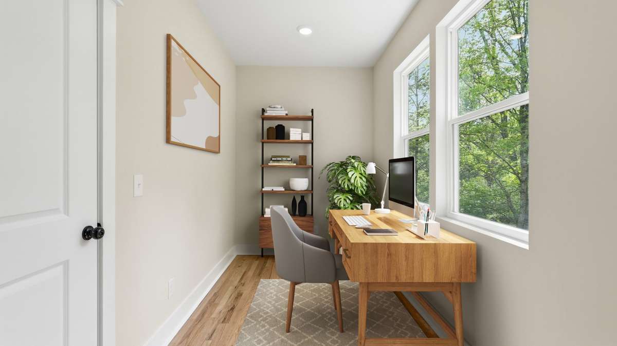 *Virtually staged office