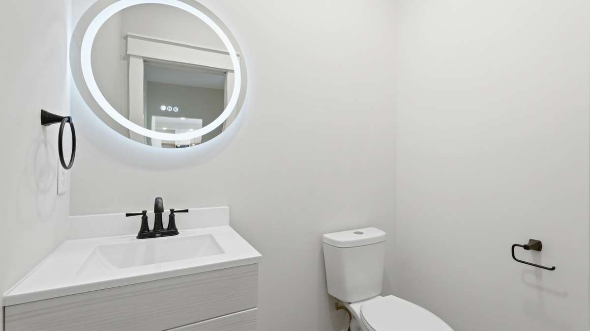 Powder bath on main level