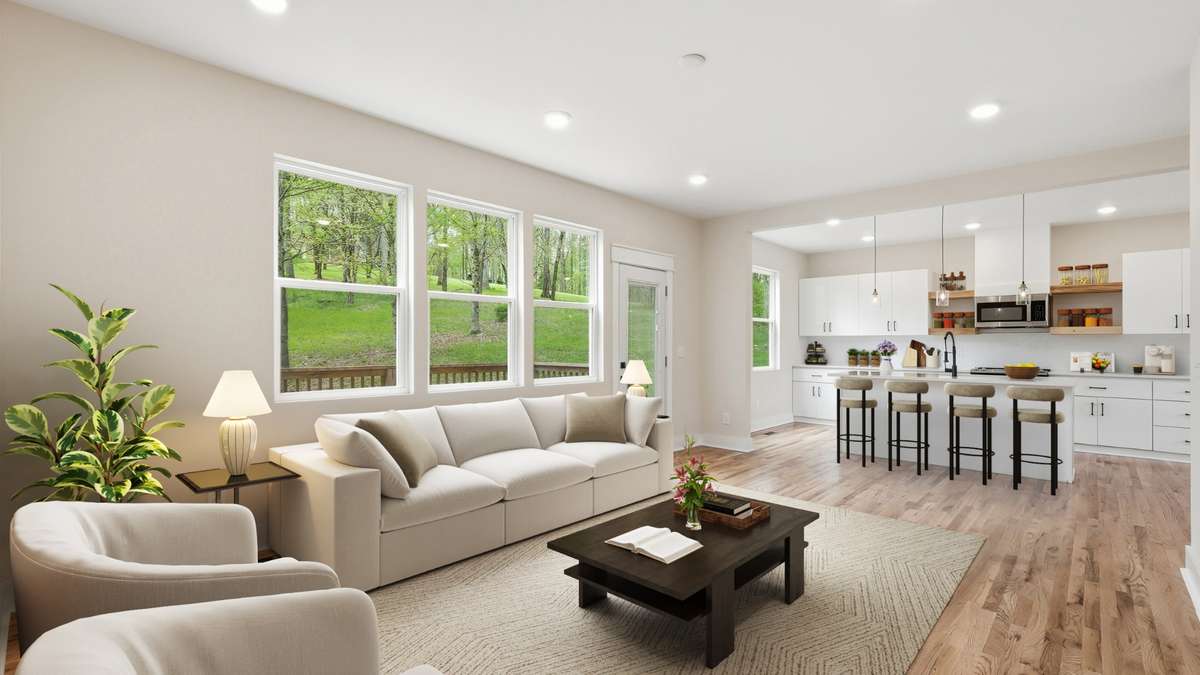 *Virtually staged living room