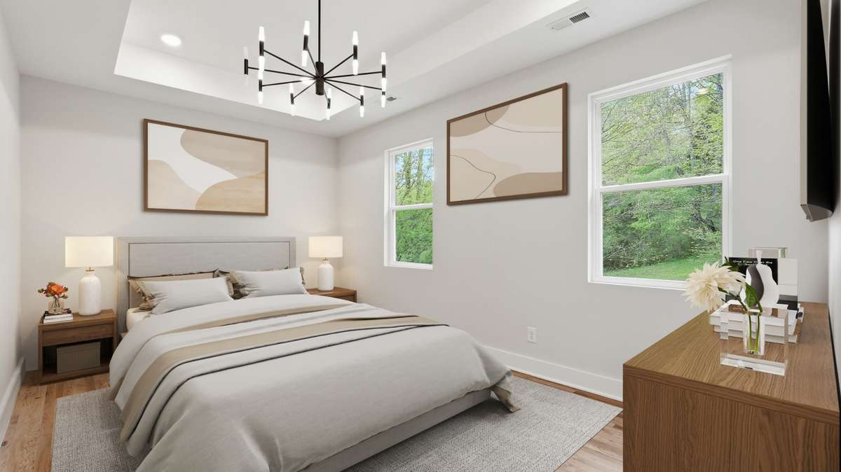 *Virtually staged primary bedroom