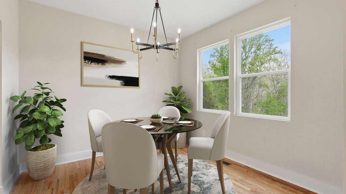 *Virtually staged dining room
