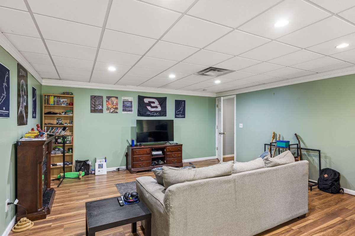 The basement apartment has a separate entrance ensuring privacy and functionality.
