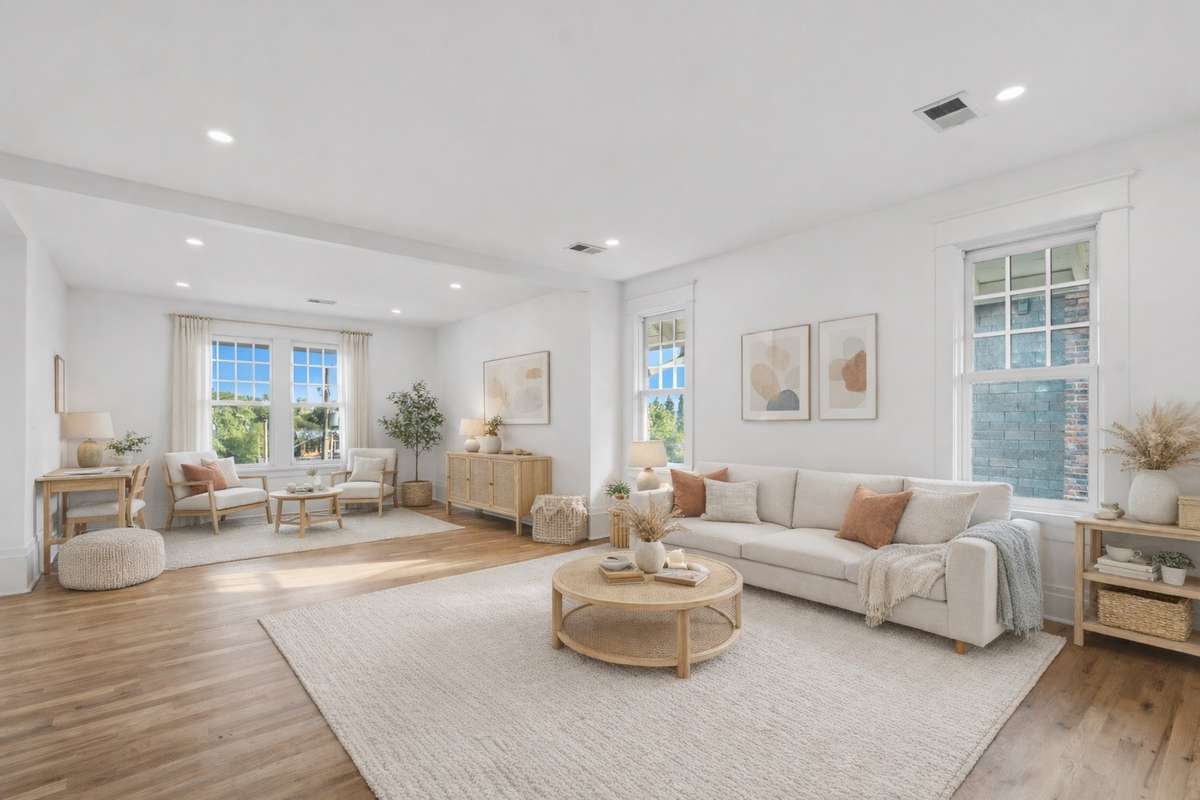 Virtually staged upstairs bonus room