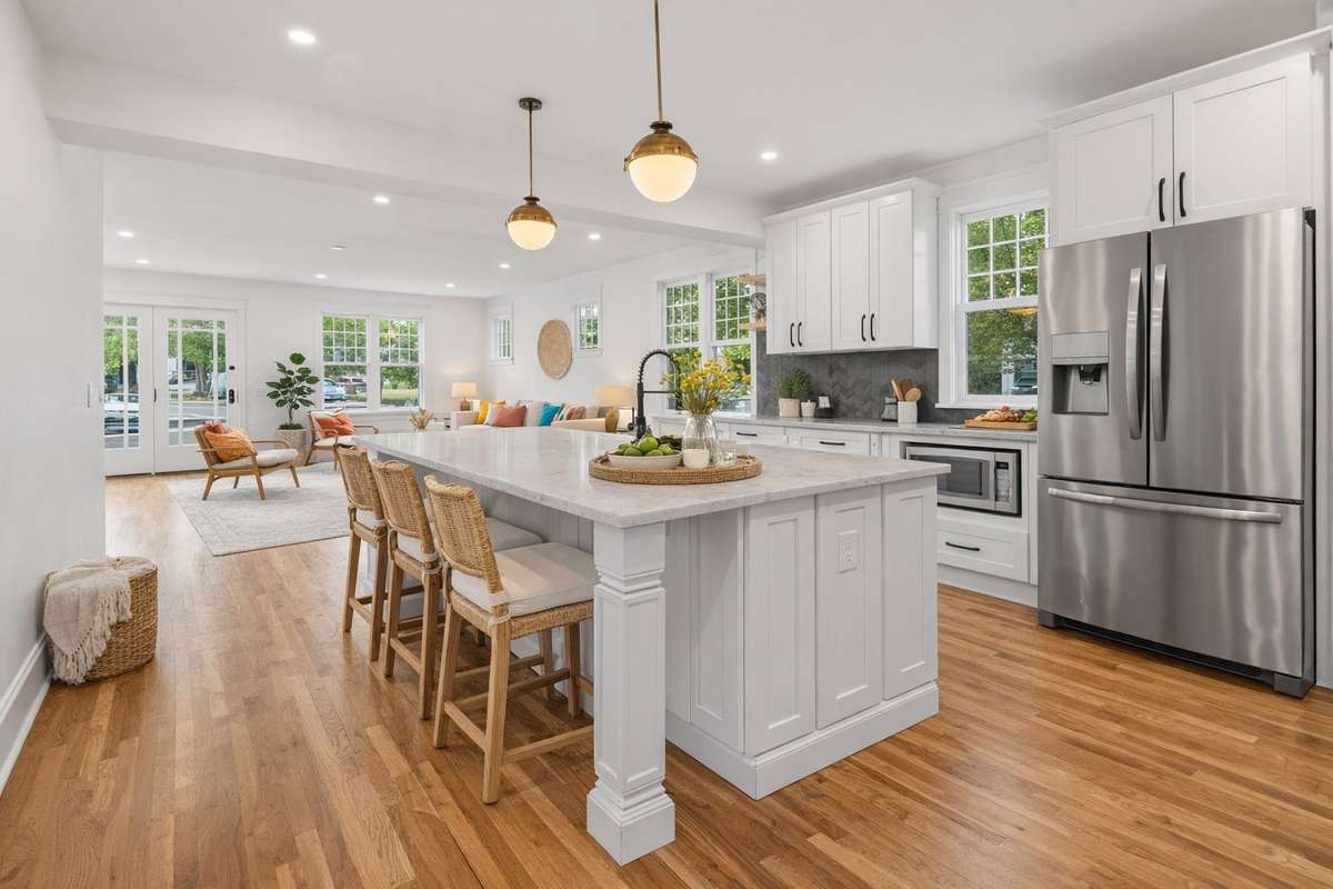 Virtually staged kitchen