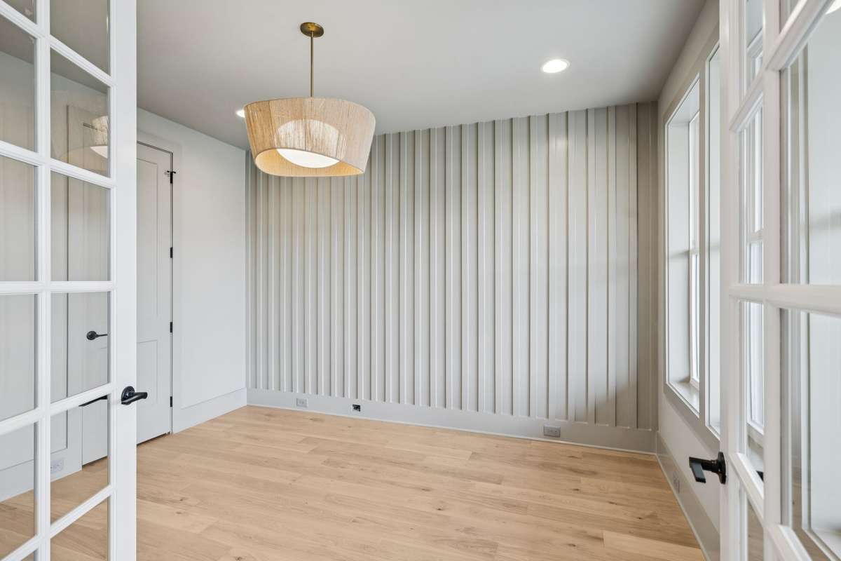 Dedicated Office with Modern Accent Wall
