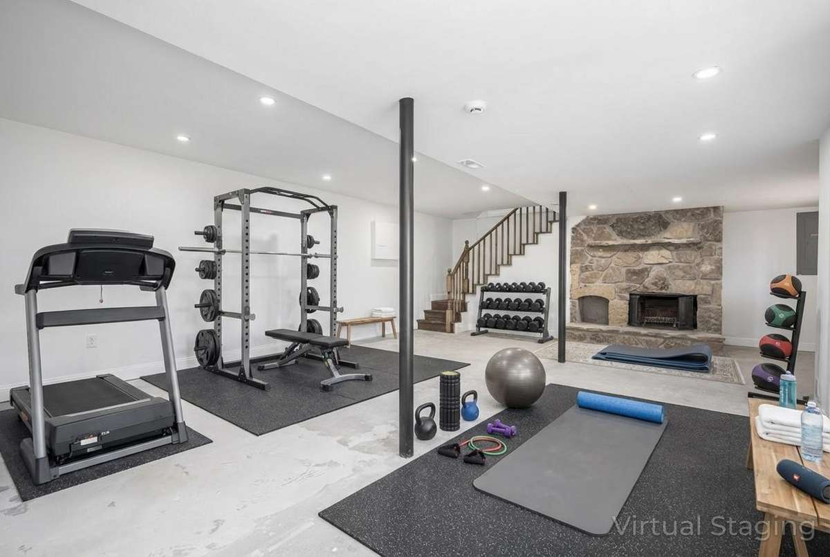 Or -- home gym! (virtually staged)