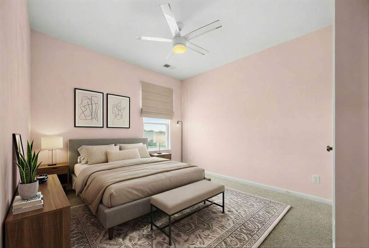 Digitally staged to reflect space options