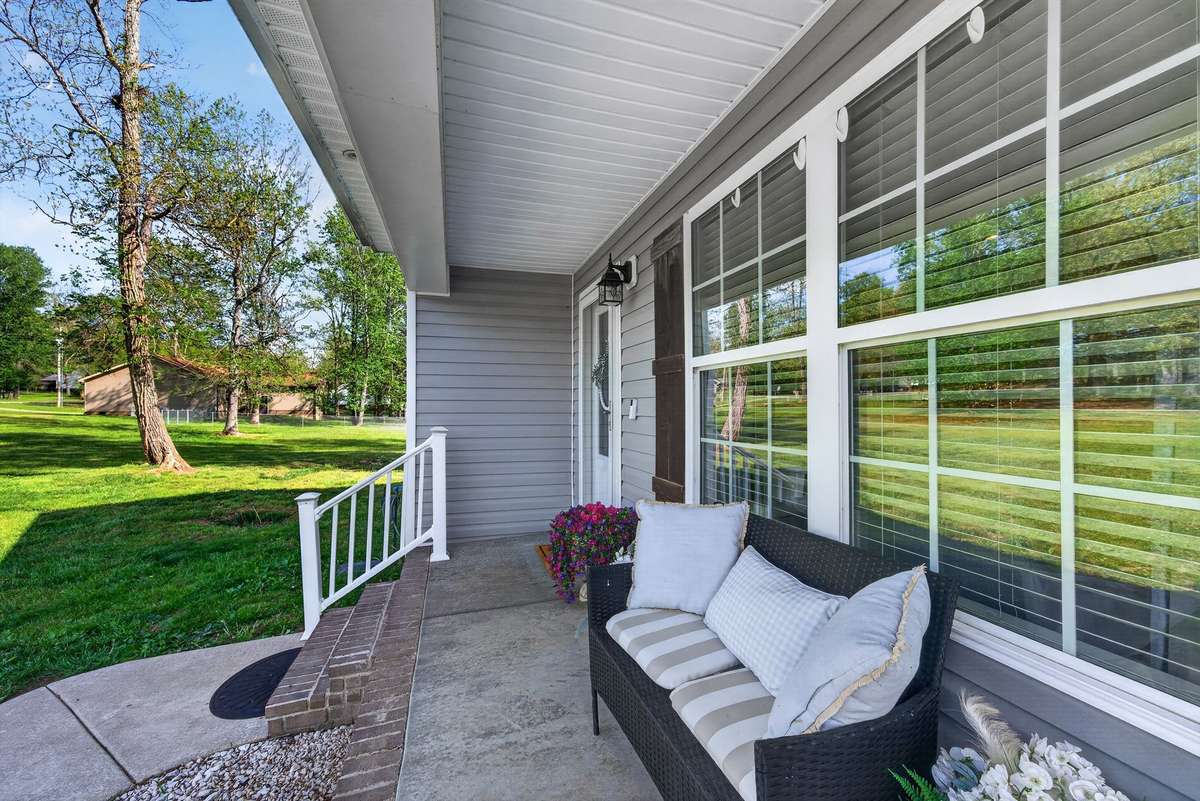 Enjoy your morning coffee on your covered front porch