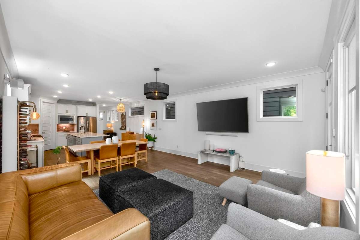 The open floor plan creates an ideal setting for both entertaining and for everyday living.