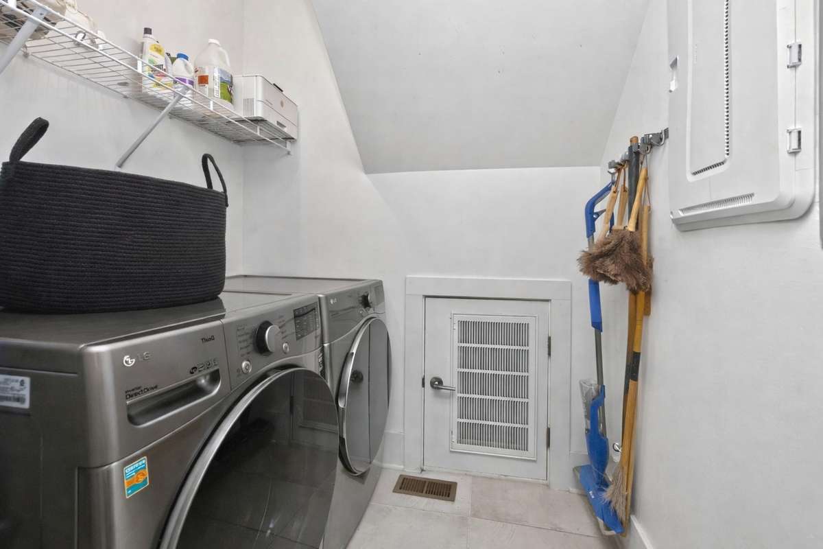 The laundry room is located on the main level.