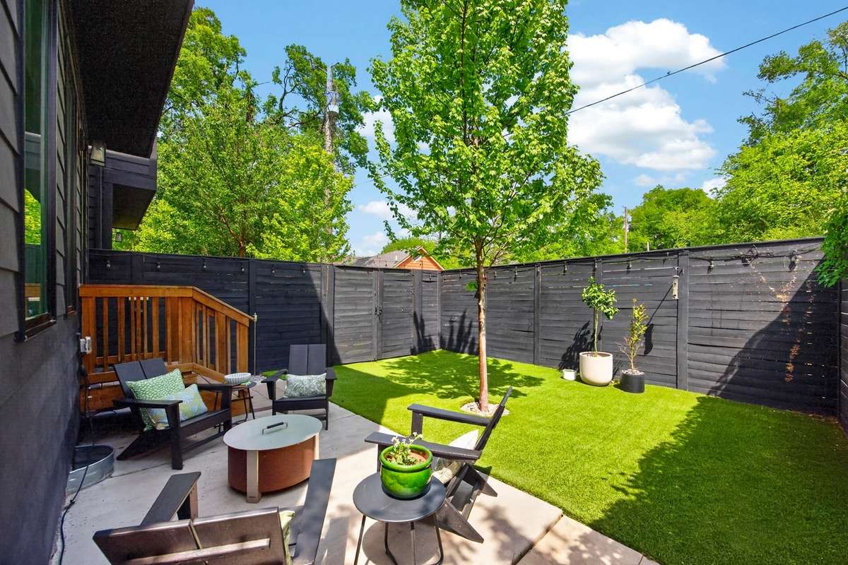 The sweet little patio is the perfect place for relaxing.