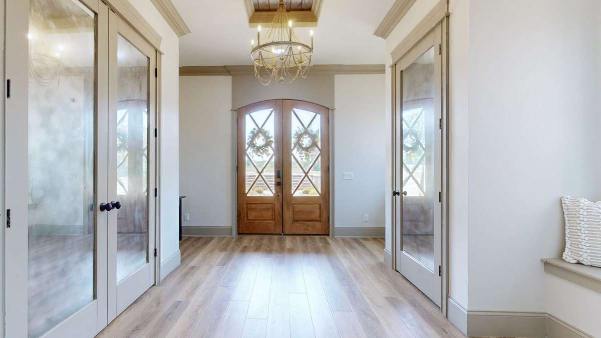 As you enter there are 2 closets on each side of the foyer.