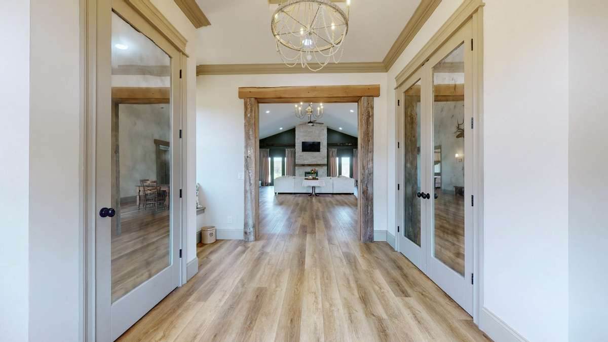 As you open the front door, you enter the foyer, and this is what you will see.