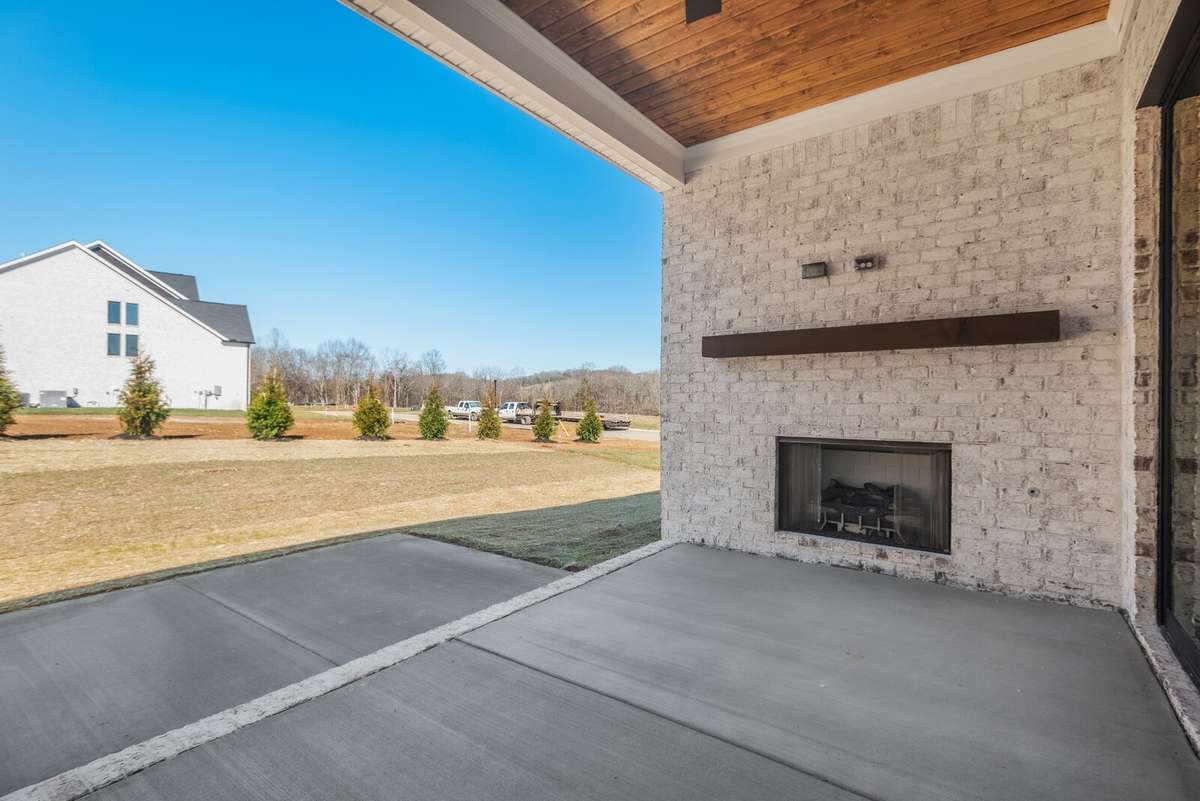 This is a functioning, gas outdoor fireplace.
