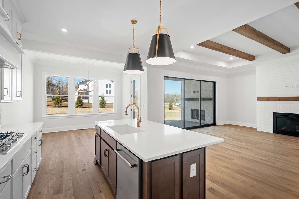 Open Dining, Living and Kitchen concept.