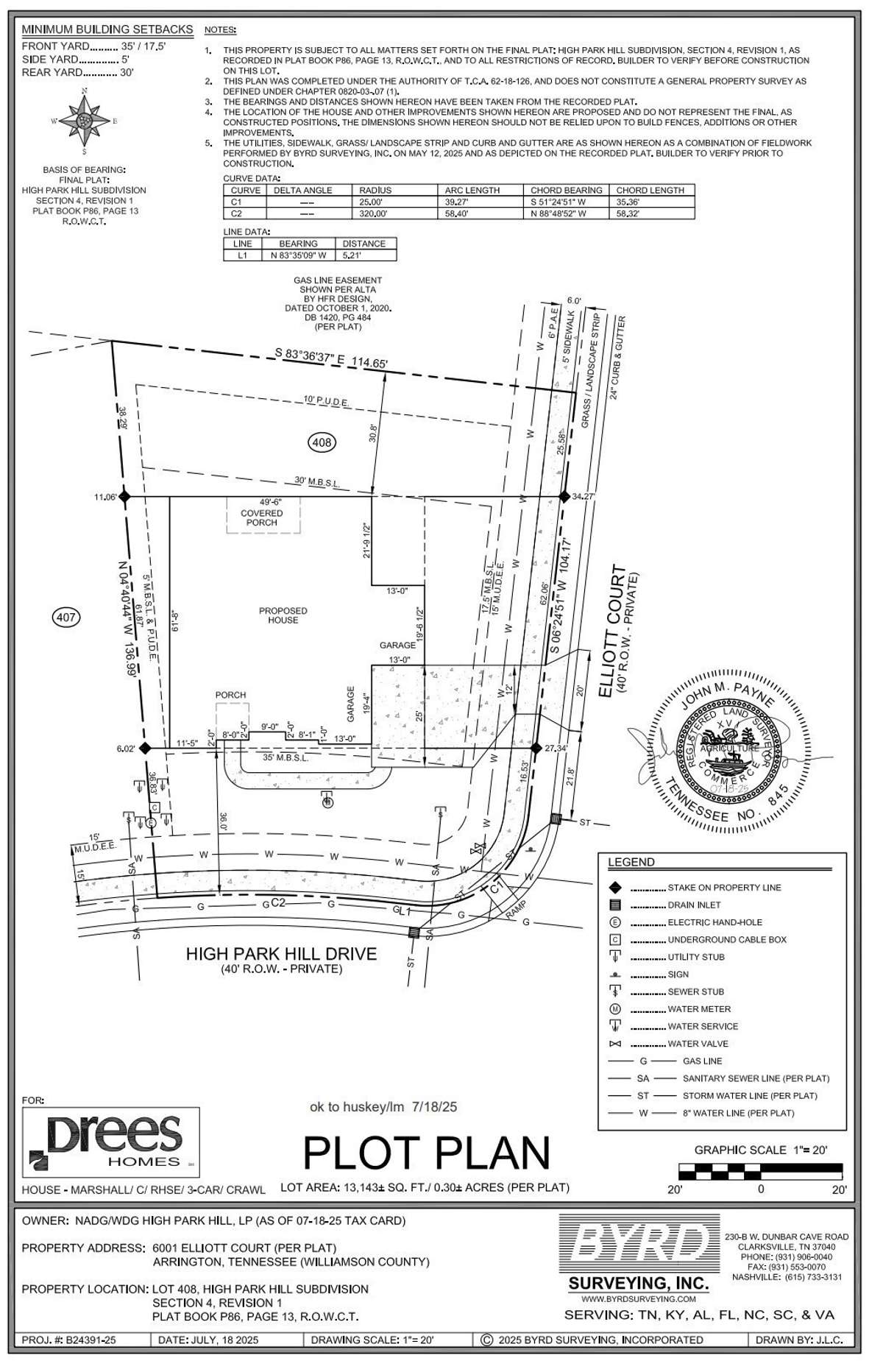 Plot Plan for this homesite.