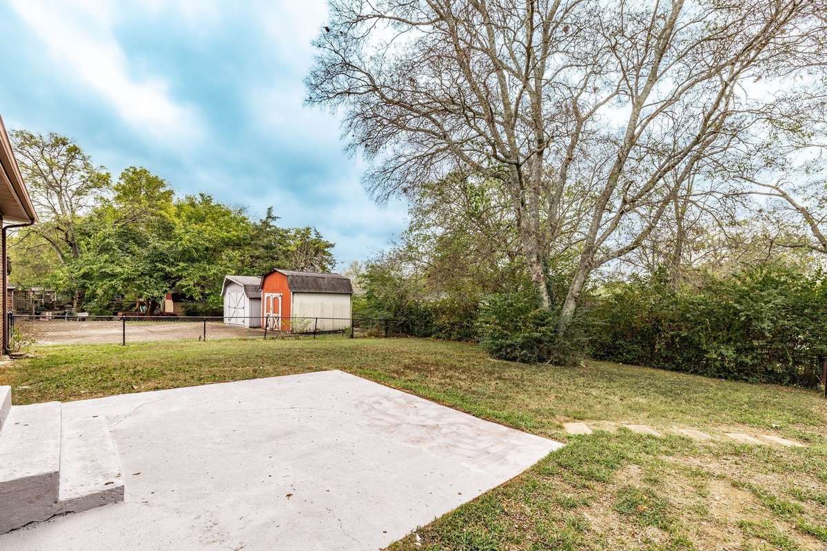 Fenced in back yard