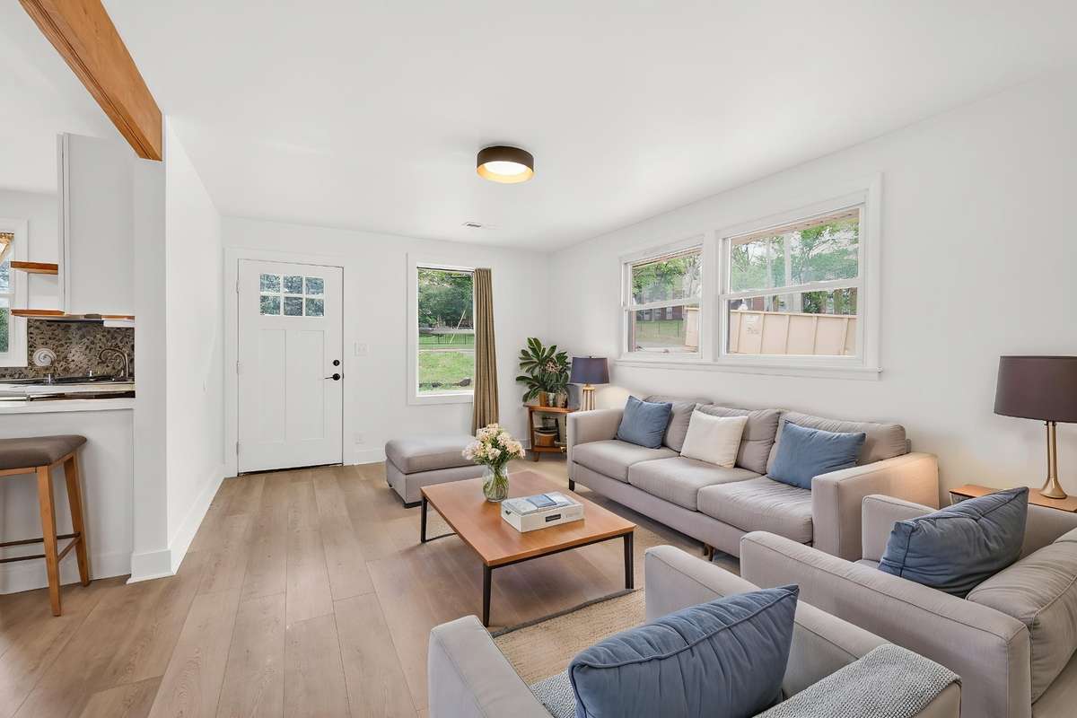 Virtually staged living room