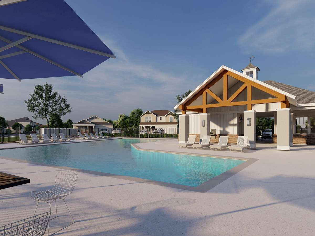 Digital Rendering of future pool on site