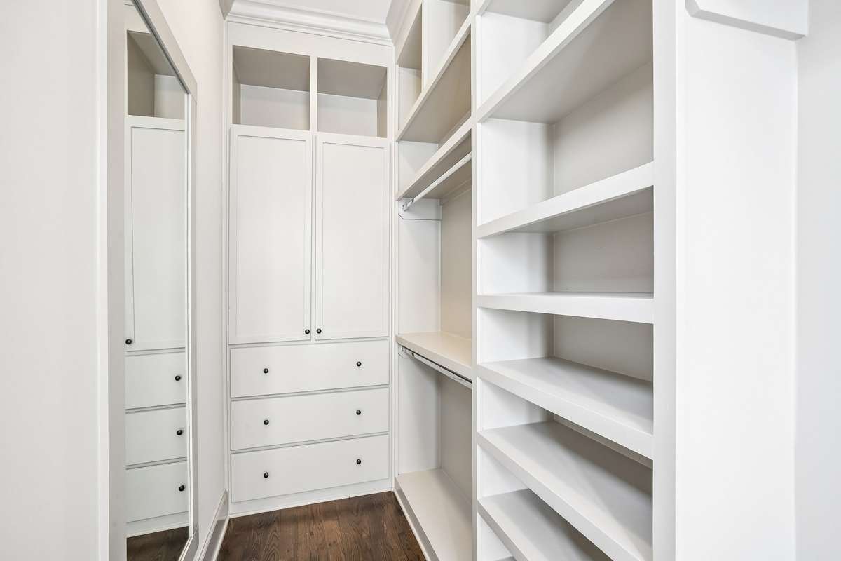 Custom closet with built-in organization
