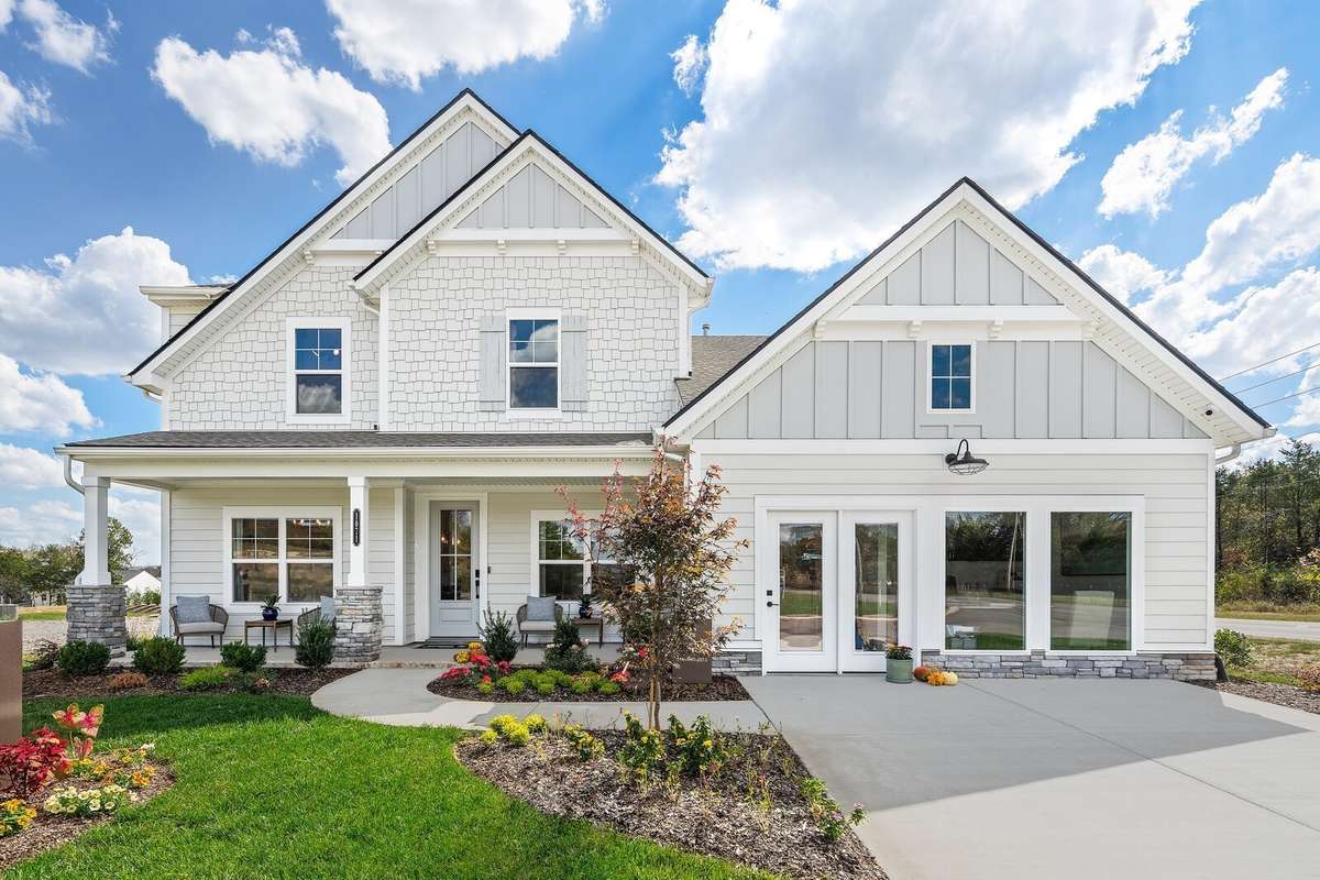 Photos shown are of a previously built Courtland Model Home in another Drees Homes community. Features, finishes, and available options may vary.