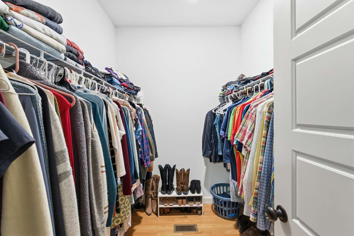 Large walk in closet off of Master Bedroom.