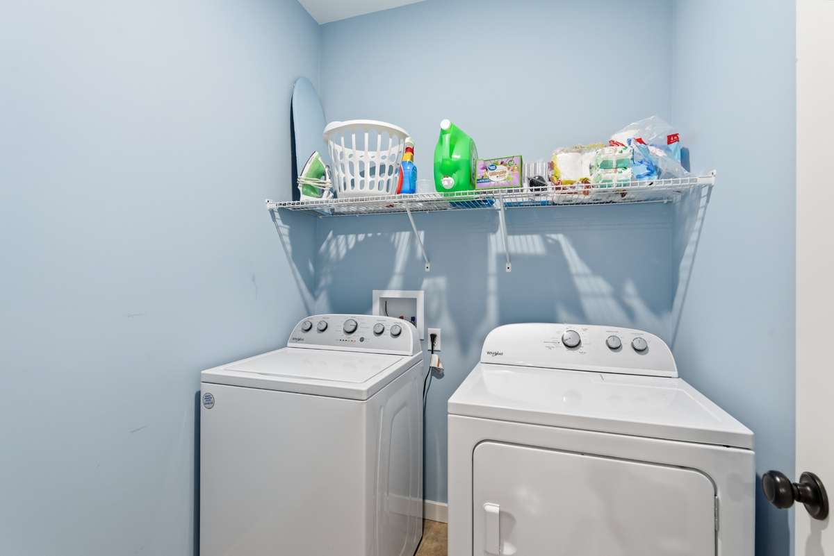 Washer and Dryer stay.