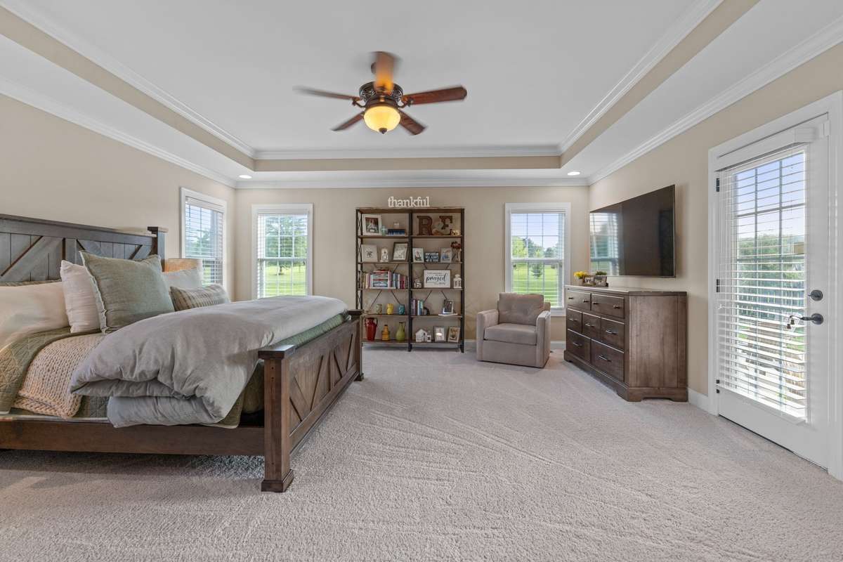 Master Bedroom with private entry from your covered back patio.