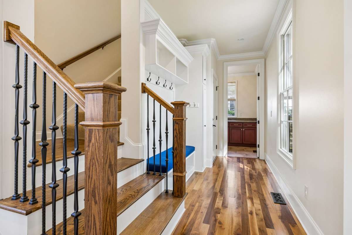 Tucked away for everyday convenience, you’ll find a drop zone and a spacious laundry room.
