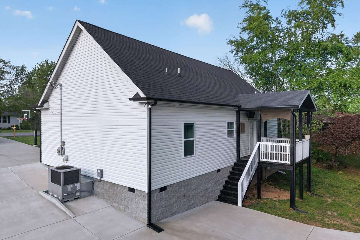 Covered back porch for year-round use