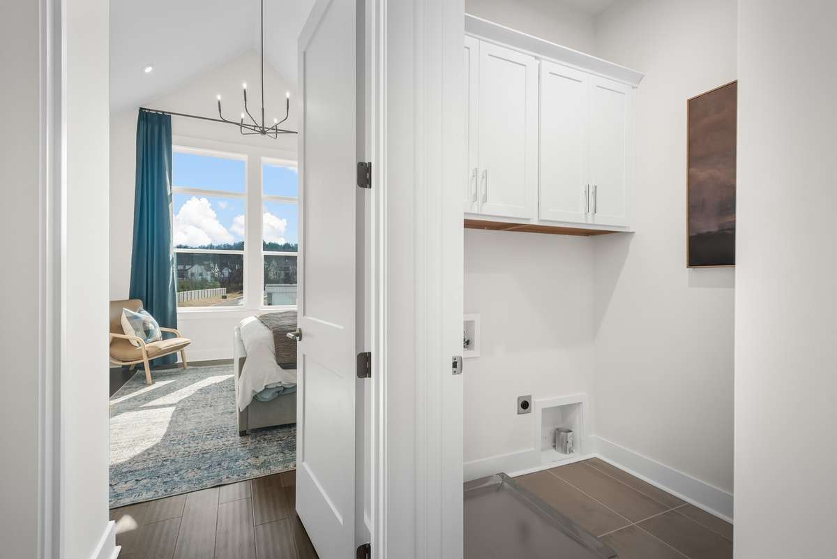 Photos shown are of a model home and are for illustrative purposes only. The actual home will vary in finishes, materials, colors, options, and upgrades. Buyers should verify all features and selections prior to purchase.
