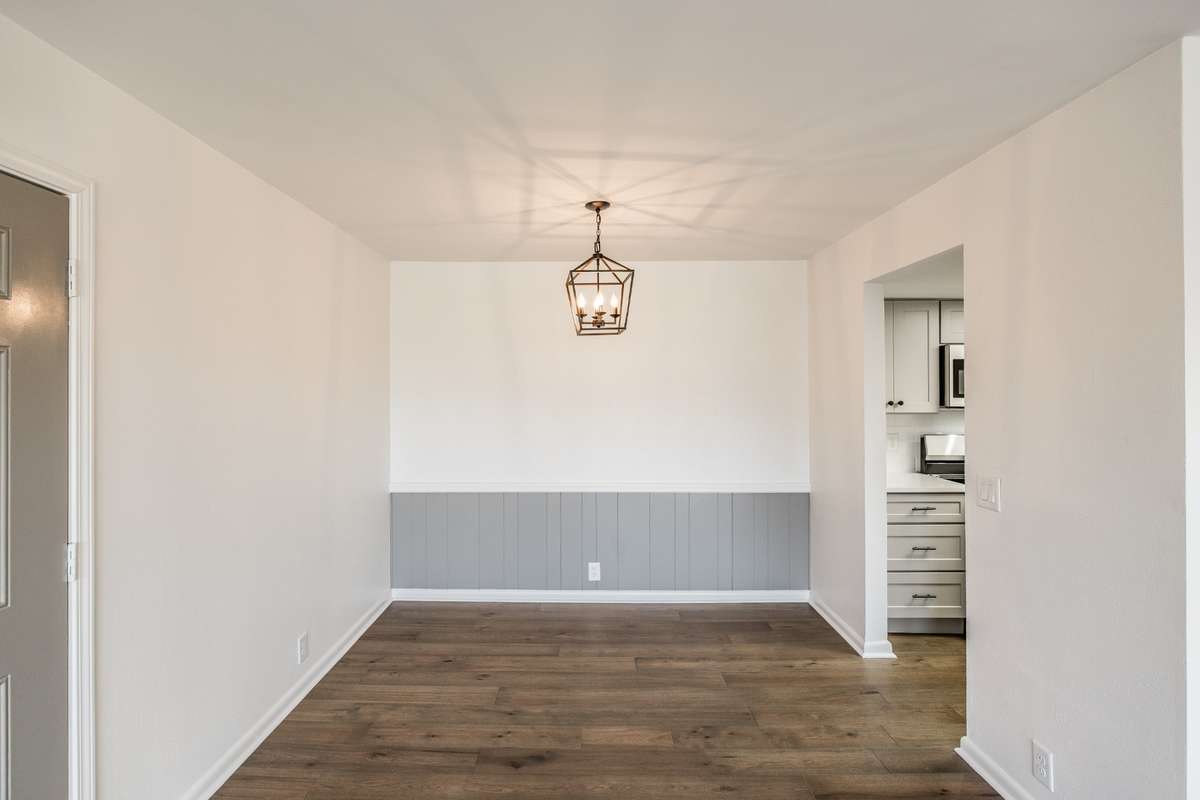 The Dining Room is spacious and open to the Living Room