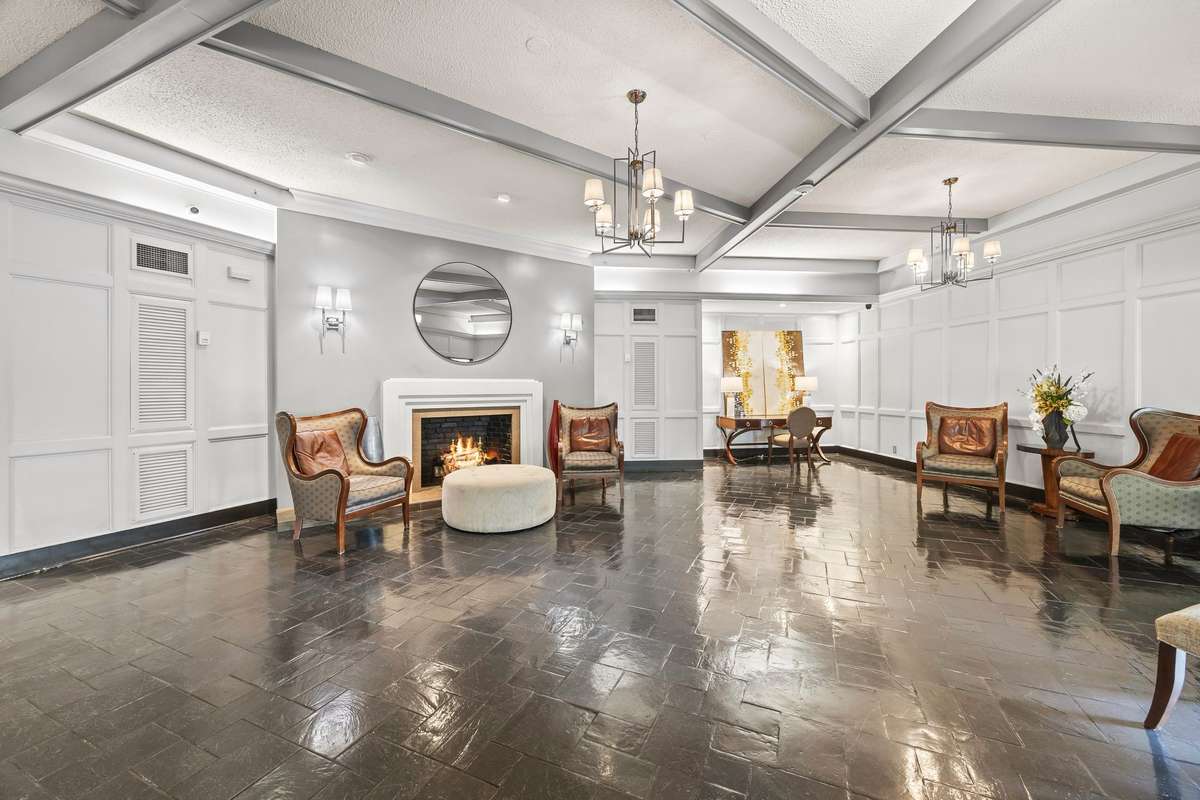 Residents are welcomed by a spacious, updated lobby.