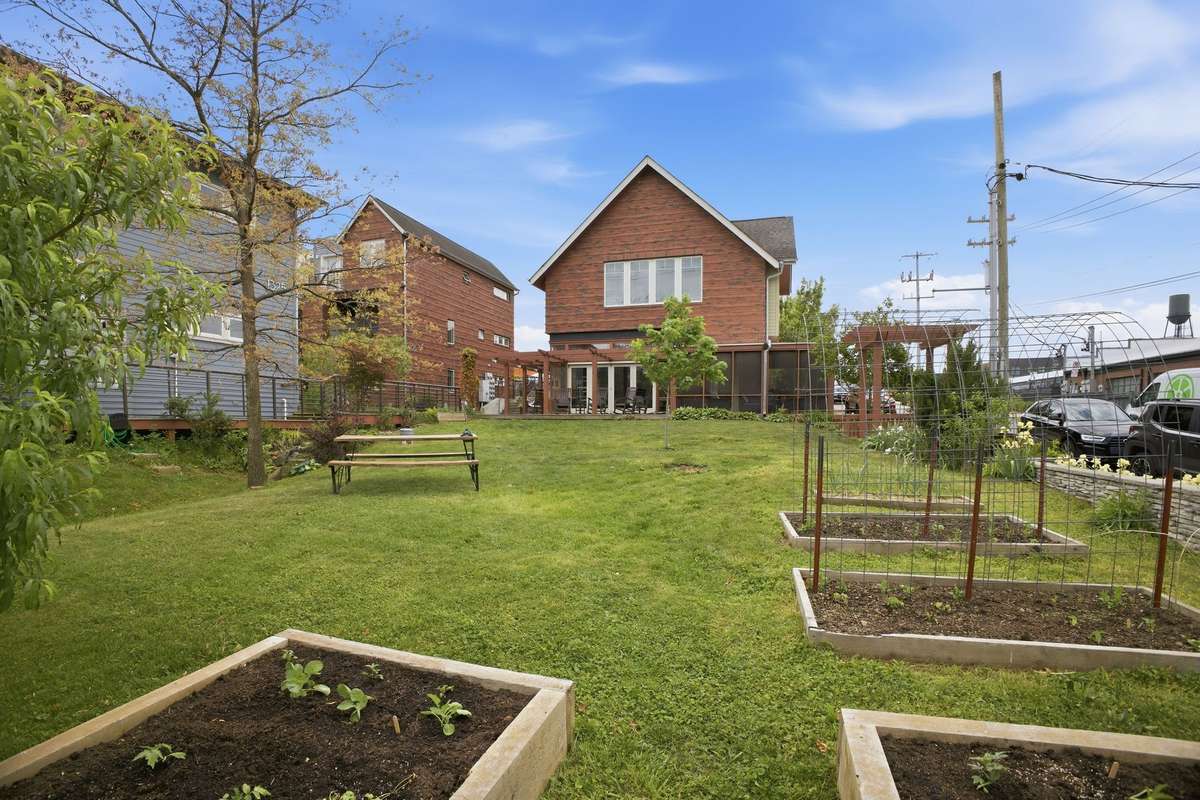 Community garden used by all residents.