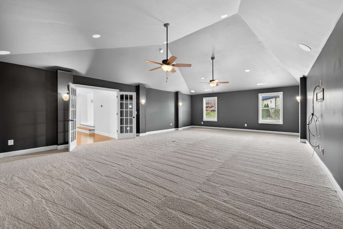 Recently installed carpet with upgraded padding offers enhanced comfort, durability, and peace of mind.