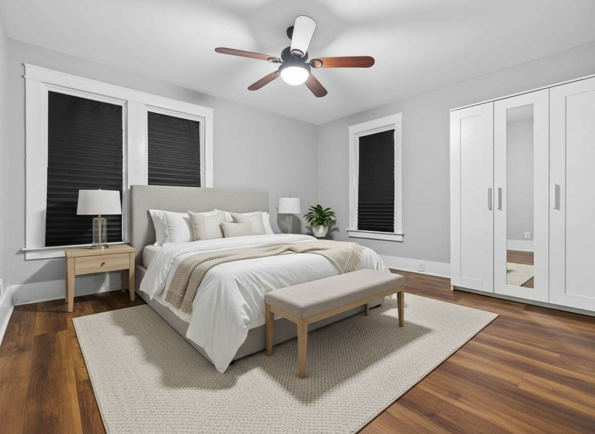 Virtually Staged 2nd bedroom