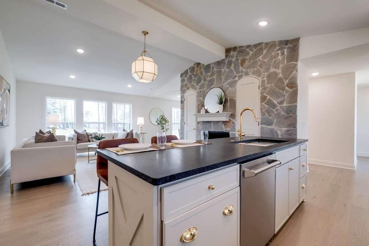 PROFESSIONAL Chef's Kitchen w/ Massive Quartz Island/Breakfast Bar