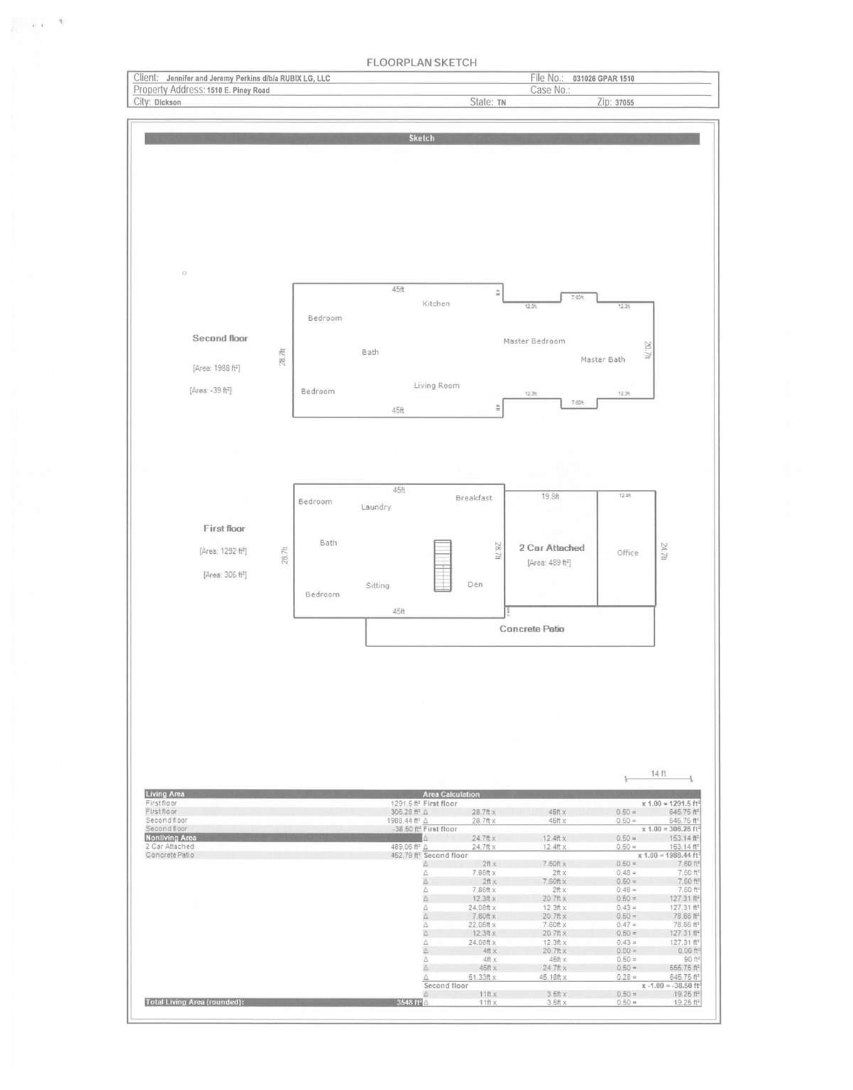 2026 Appraisal Square Footage