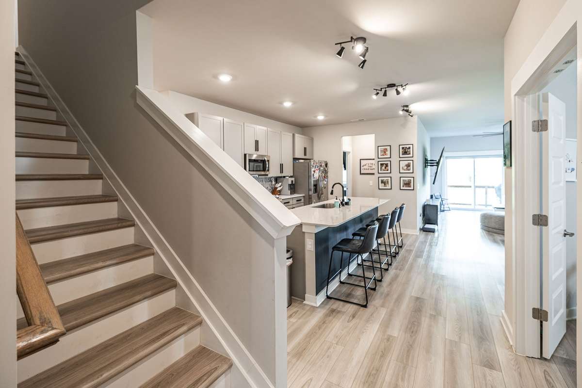 The foyer opens into the heart of the home....