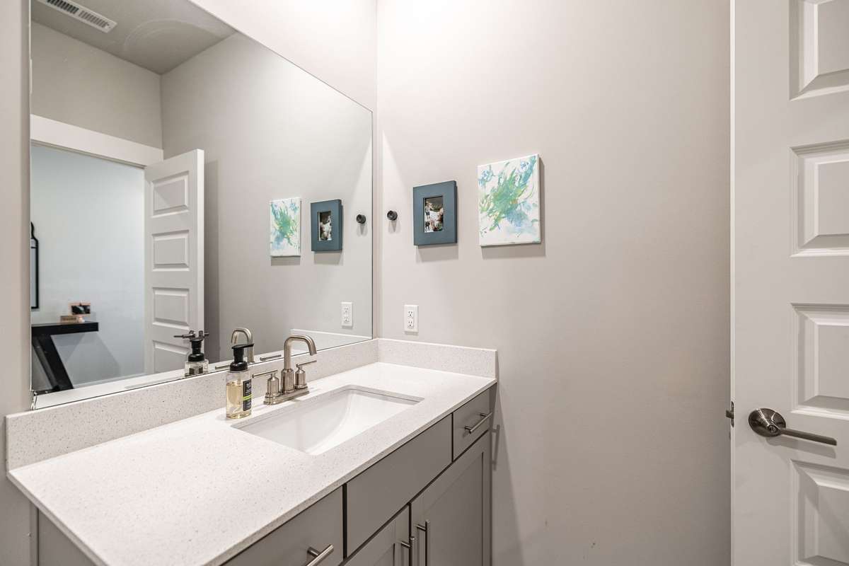 Bathroom with tub/shower combination