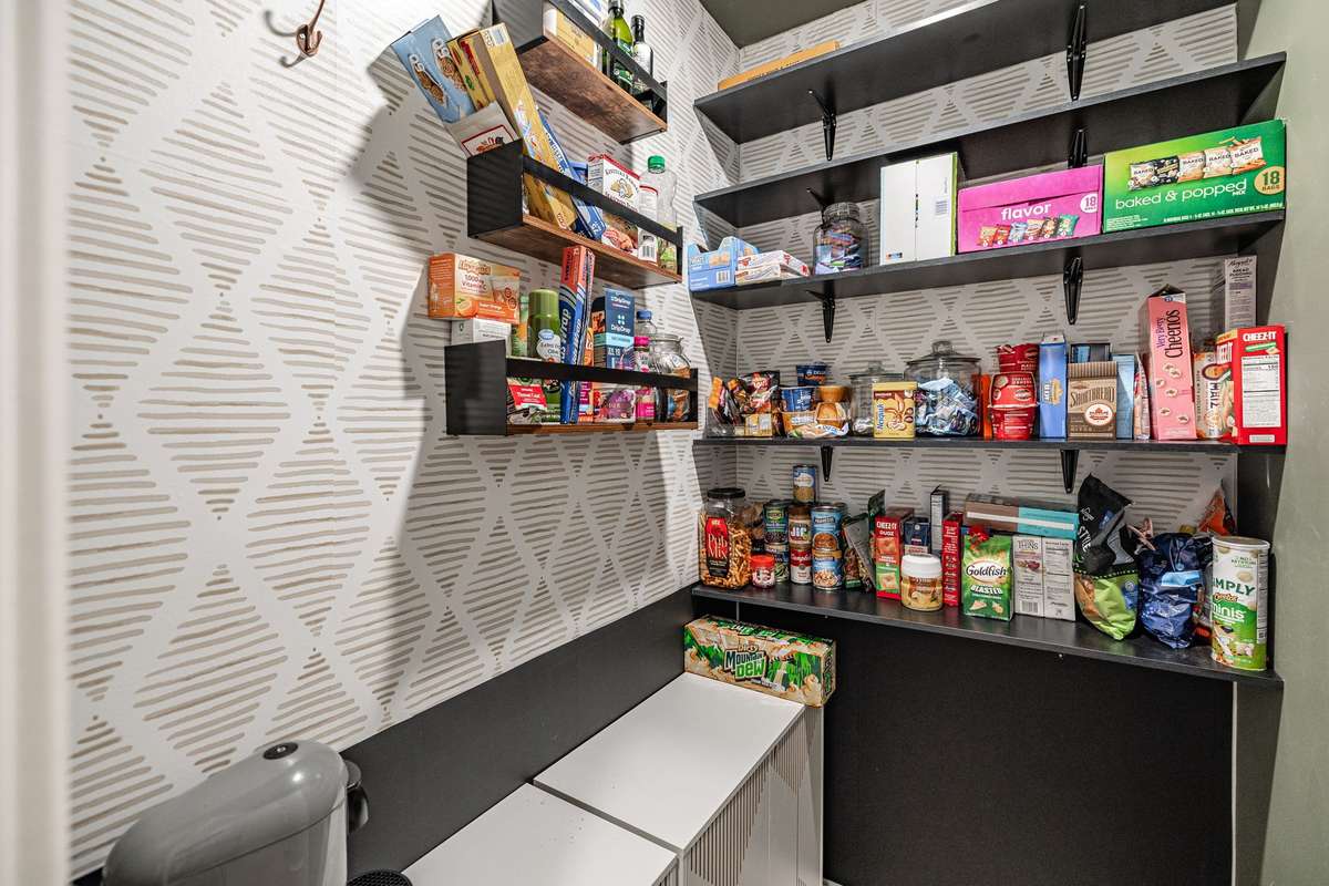 An awesome pantry rounds out the kitchen