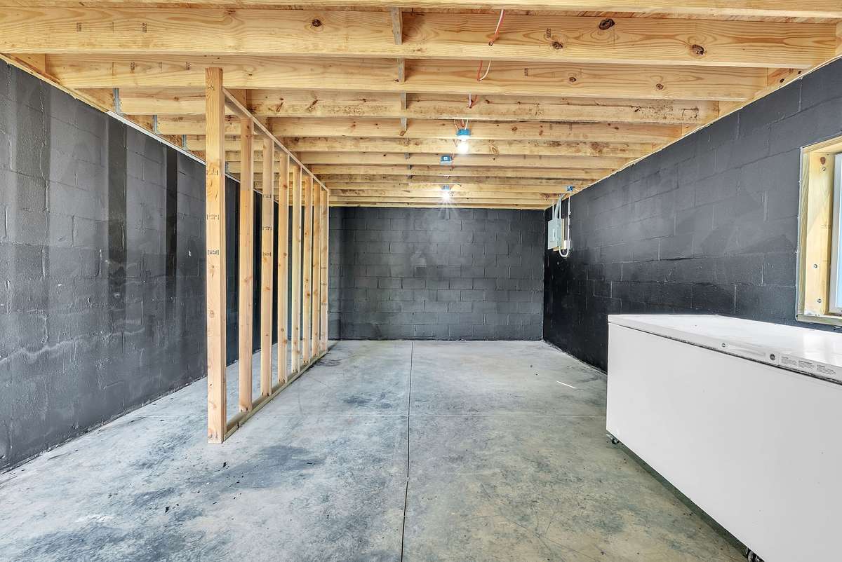 Full storm shelter with power and plenty of room to also have it be your food storage.  This is located under the heated and cooled detached studio.