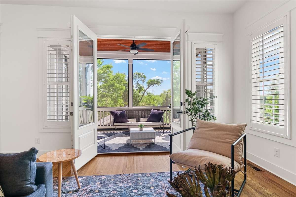 French doors leading to the patio